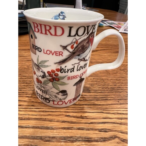 Roy Kirkham Bird Lover Mug Cup Fine Bone China Made In England Rare - Picture 6 of 6